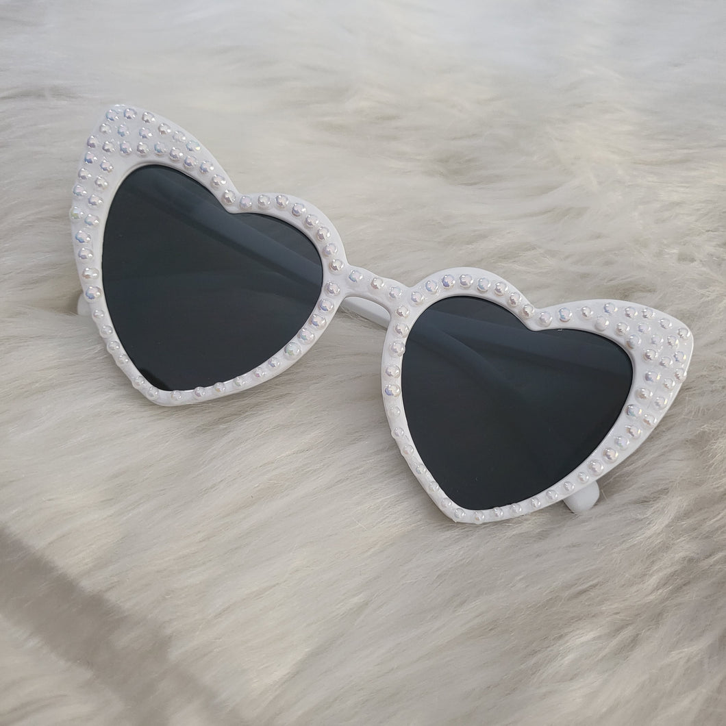 Blinged Heart Sunglasses