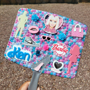 Custom Handheld Mirror - Barbie & Ken