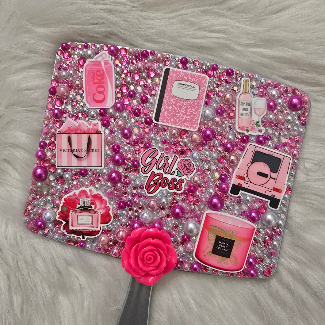 Custom Handheld Mirror - Pretty in Pink