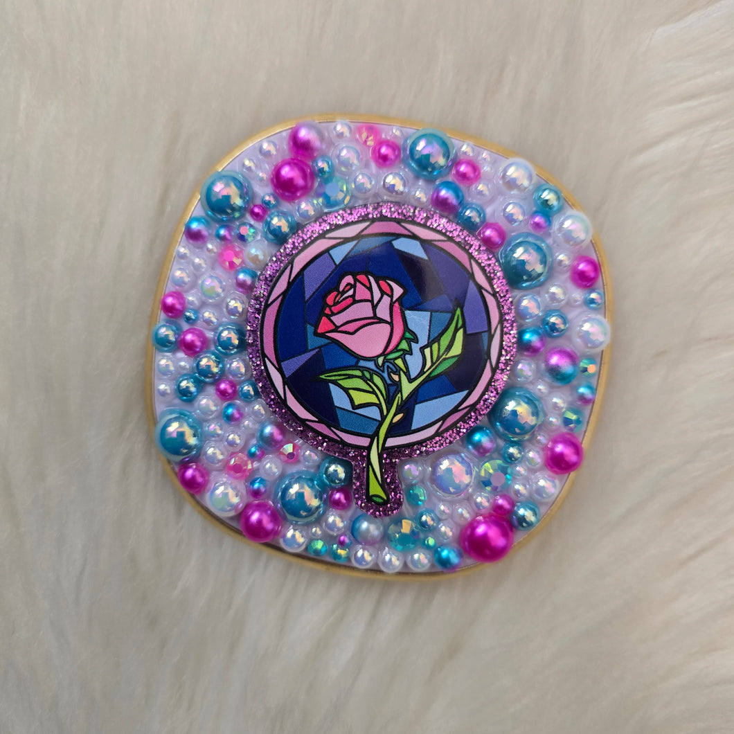 Compact Mirror - Rose in Concrete