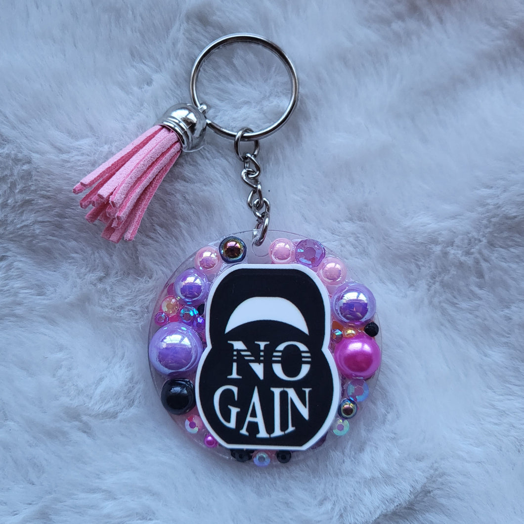 No Pain, No Gain Keychain